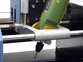 Tilt Motor Mount in a Roland MDX-15, angled